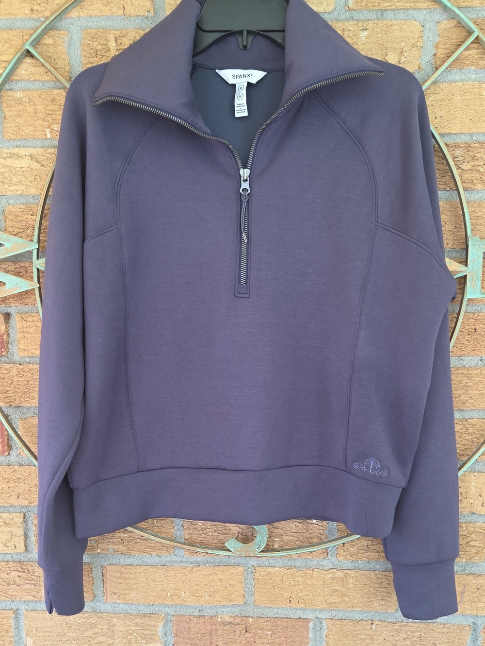 Spanx AirEssential Half Zip Sweatshirt Women's Size M Color-Rain